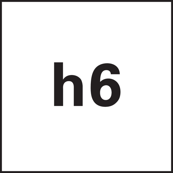 Ø-Toleranz: h6
